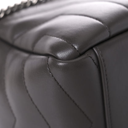 Saint Laurent Calfskin Y Quilted Monogram Small Loulou Bowling Bag Earth 9 of 12