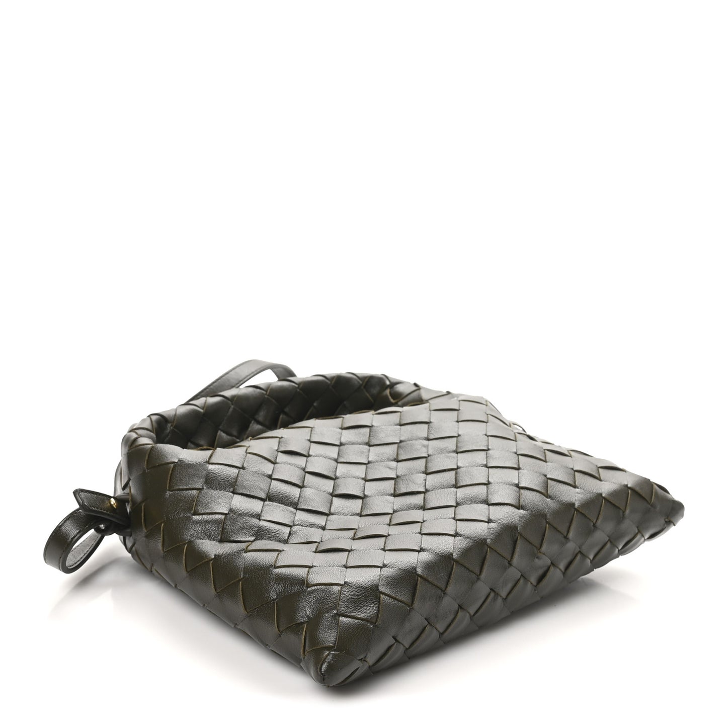 Calfskin Intrecciato Mini Hop Khaki
