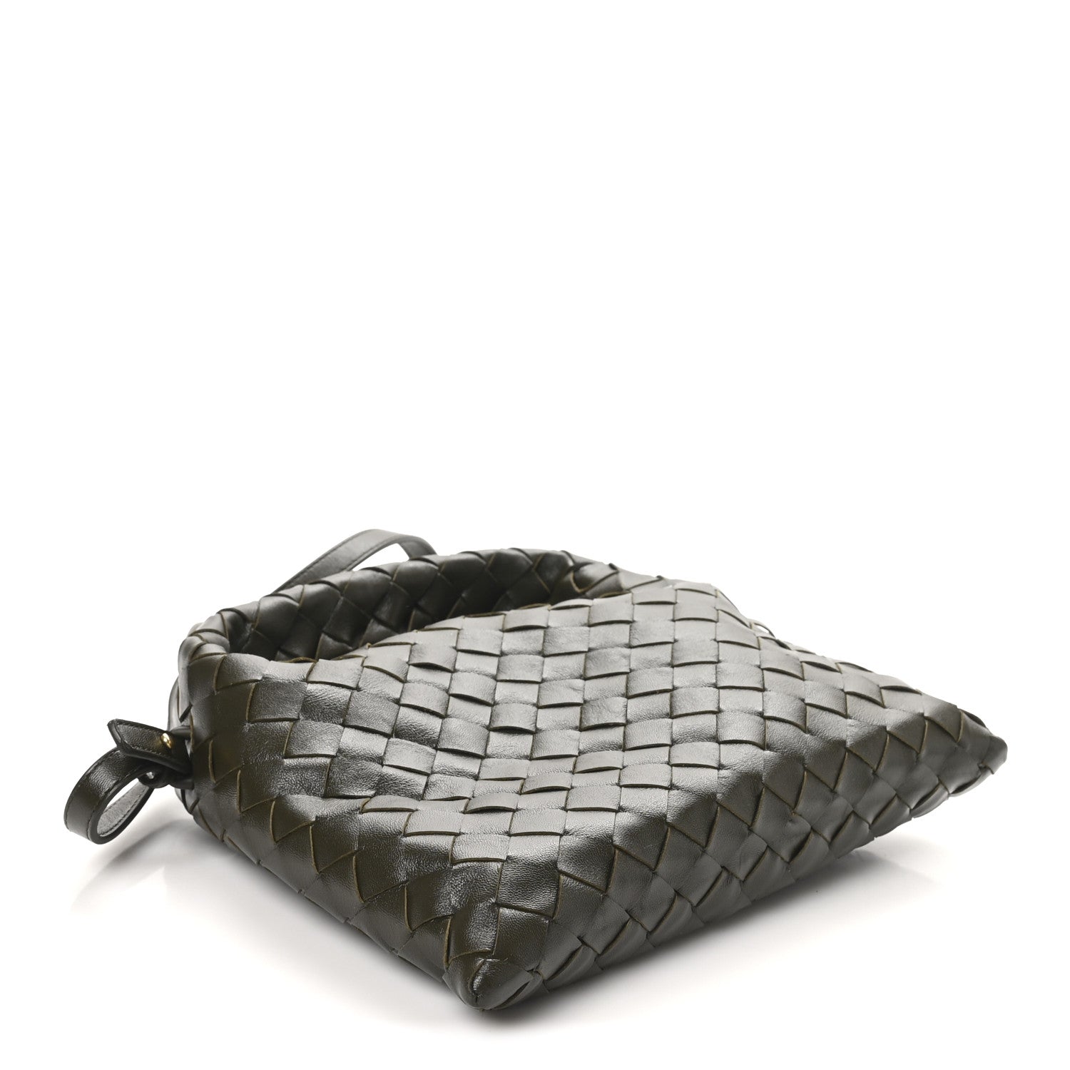 Bottega Veneta Calfskin Intrecciato Mini Hop Khaki 4 of 9