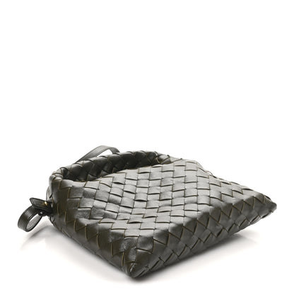 Bottega Veneta Calfskin Intrecciato Mini Hop Khaki 4 of 9