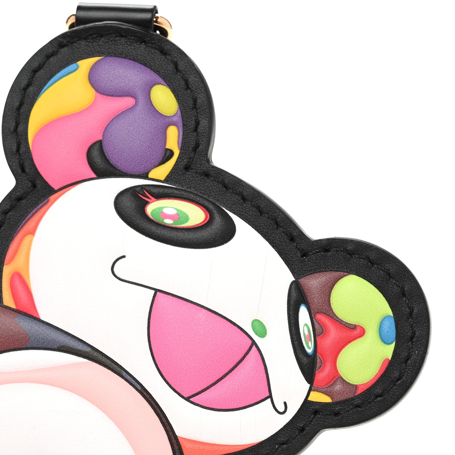 Louis Vuitton LV x TM Cowhide Monogram Superflat Panda Key Ring Bag Charm Multicolor 4 of 4