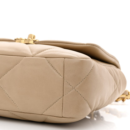 Chanel Lambskin Quilted Medium Chanel 19 Flap Dark Beige 10 of 11