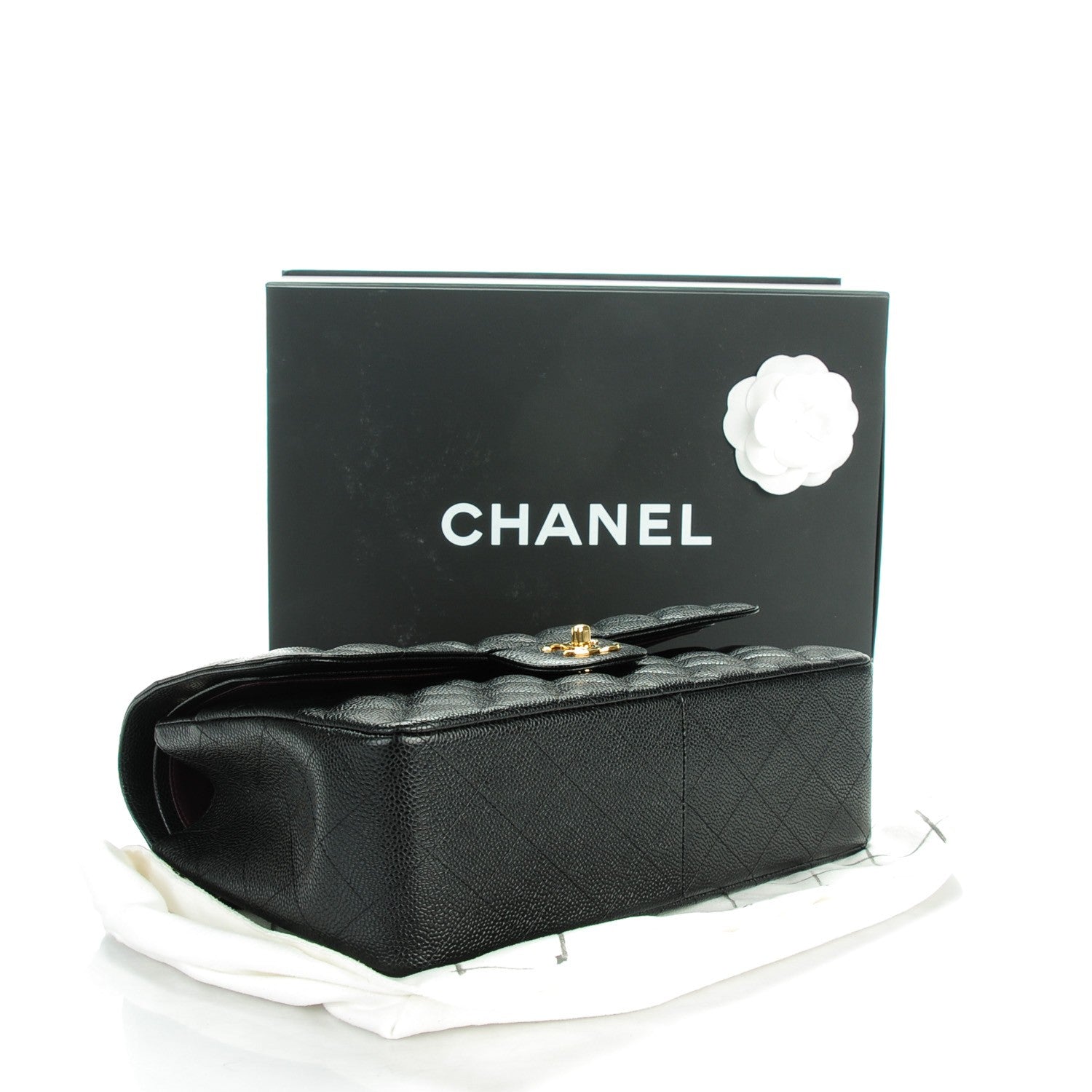 Chanel Caviar Quilted Jumbo Double Flap Black 4 of 8