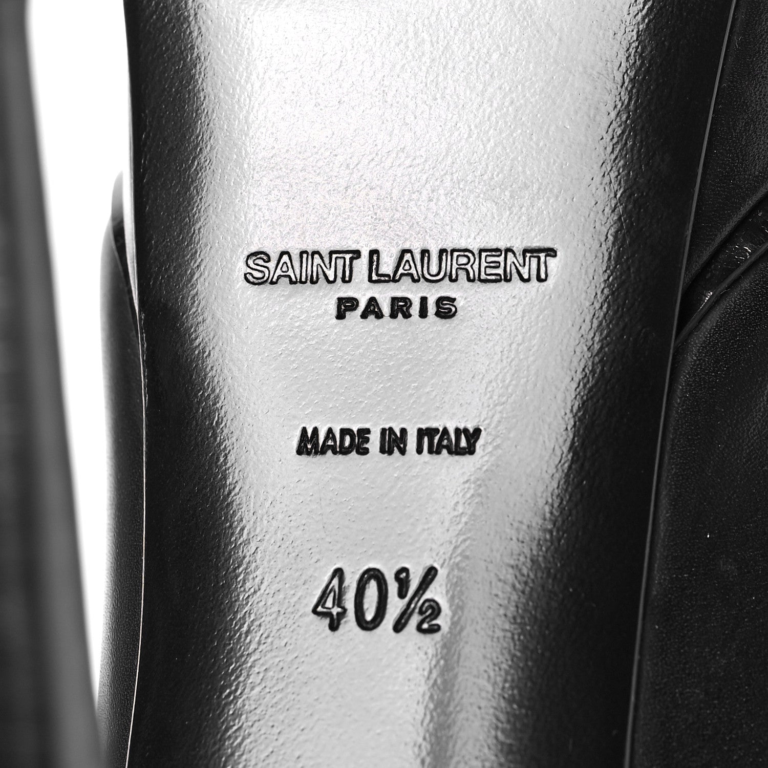 Saint Laurent Nappa Patent Suede Tribtoo 105 Lace Up Booties 40.5 Black 6 of 7