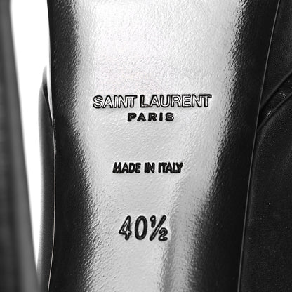 Saint Laurent Nappa Patent Suede Tribtoo 105 Lace Up Booties 40.5 Black 6 of 7