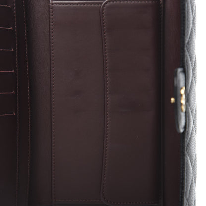 Chanel Caviar Quilted Long Flap Wallet Black 9 of 10