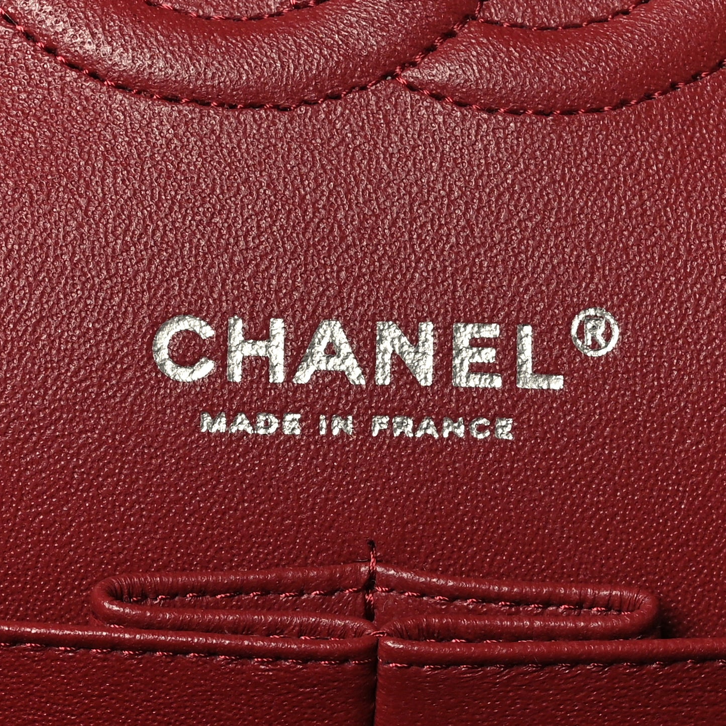 Caviar Quilted Medium Double Flap Burgundy