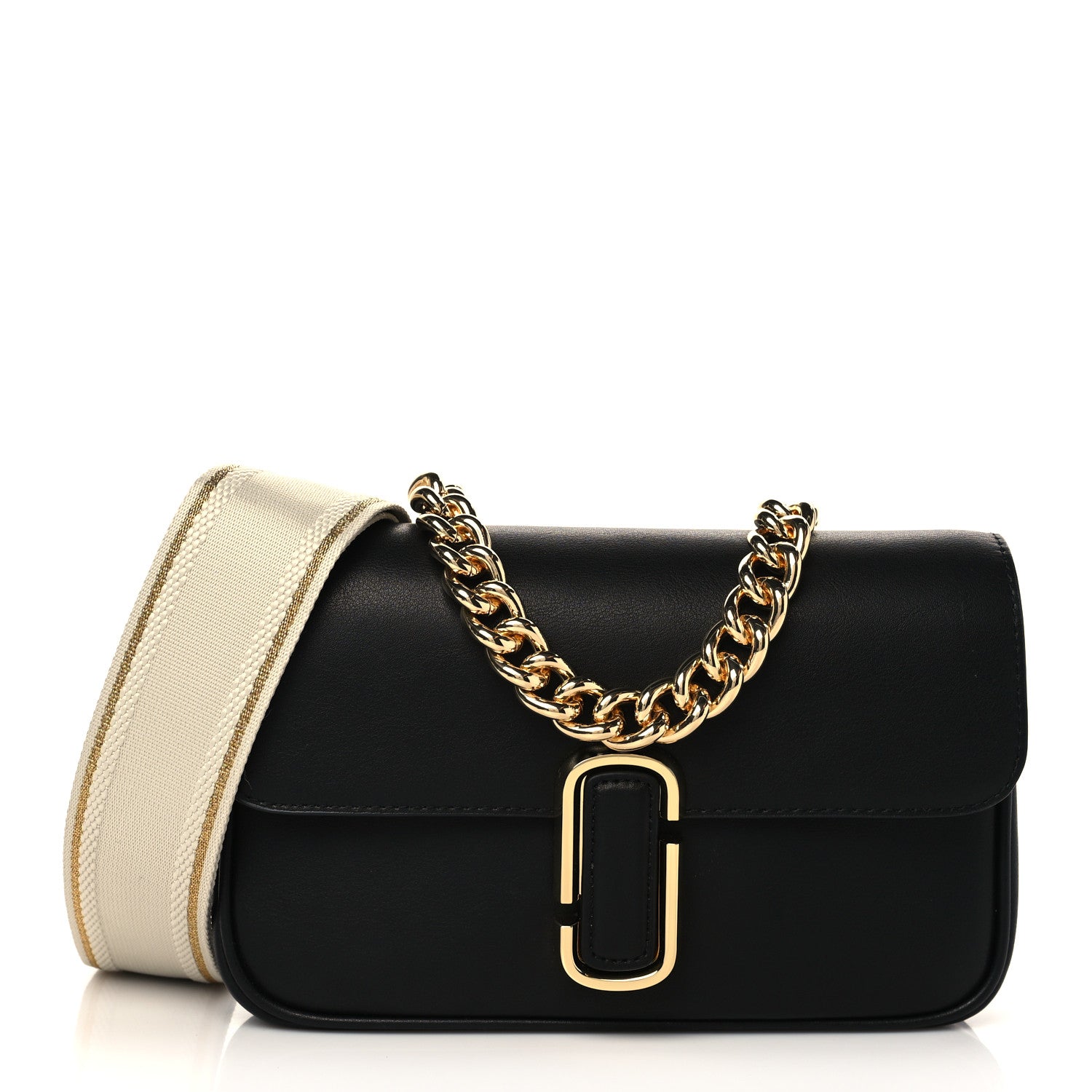 Marc Jacobs Calfskin The J Marc Shoulder Bag Black 1 of 6