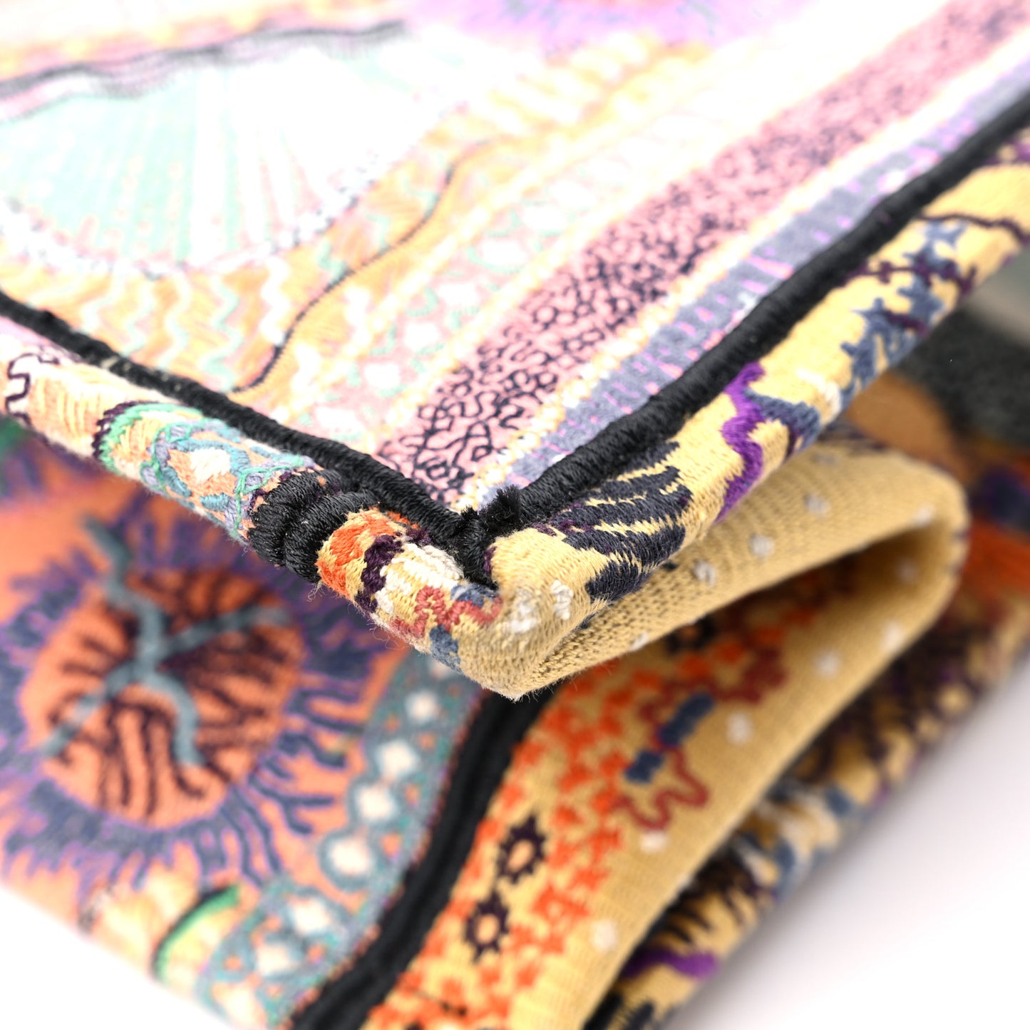 Canvas Embroidered Large In Lights Book Tote Multicolor