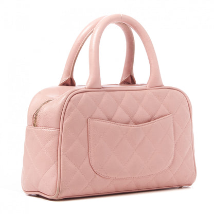 Chanel Caviar Quilted Small Bowler Pink 2 of 11