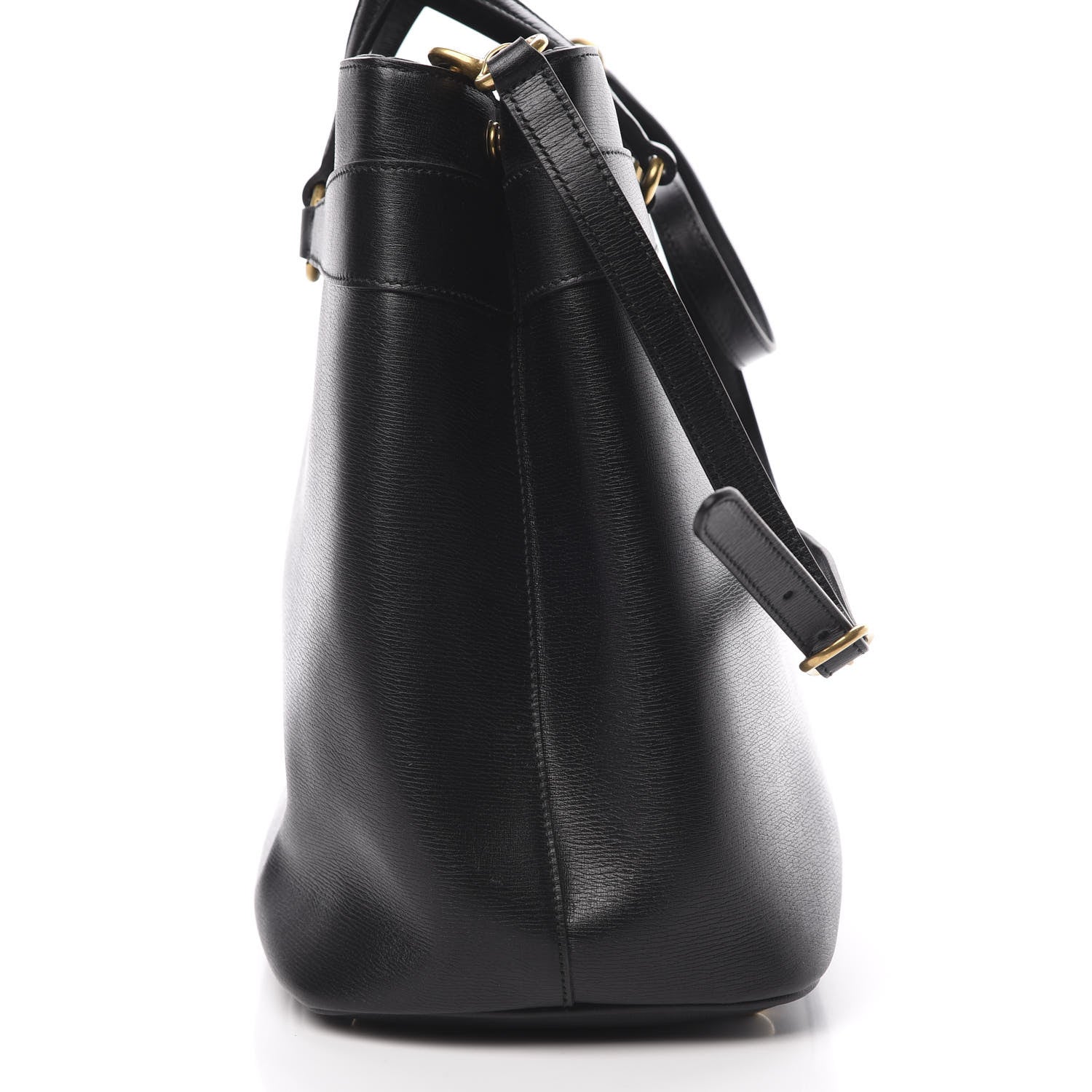 Gucci Textured Calfskin Large Bright Bit Tote Black 14 of 14