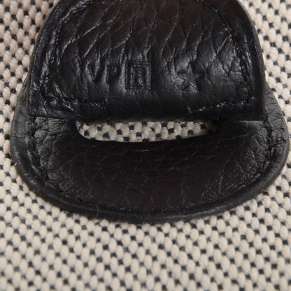 Hermes Toile Taurillon Clemence Evelyne III PM Ecru Black 15 of 18