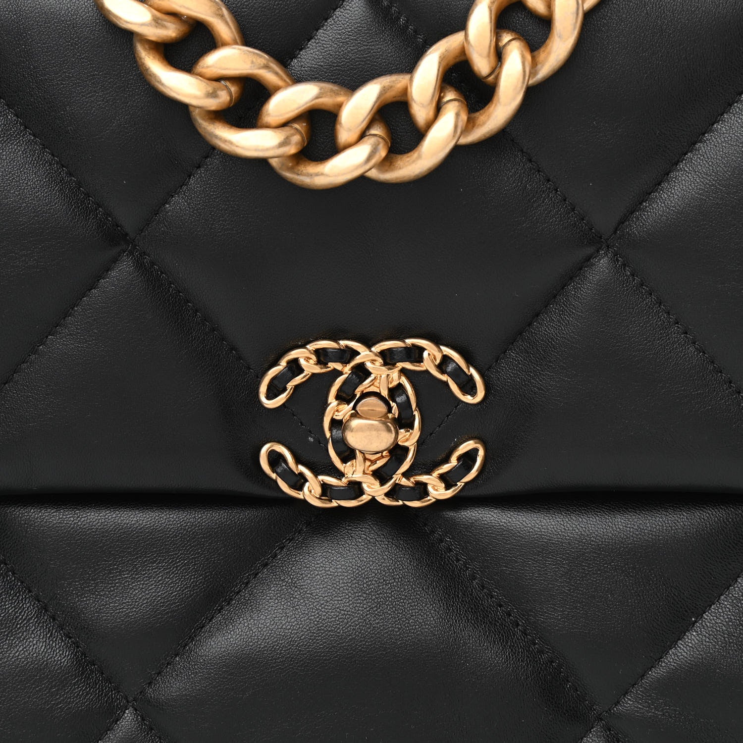 Chanel Lambskin Quilted Large Chanel 19 Flap Black 8 of 11