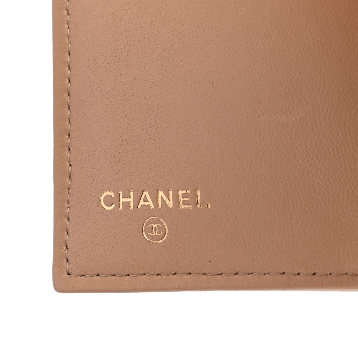 Lambskin Quilted Medium Boy Flap Wallet Beige