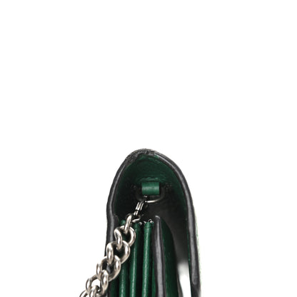 Gucci Calfskin Mini Dionysus Chain Wallet Emerald 13 of 16