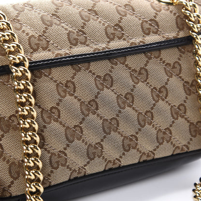 Gucci Monogram Matelasse Diagonal Mini GG Marmont Shoulder Bag Beige Black 10 of 15