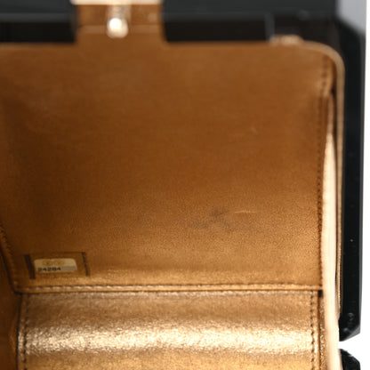 Chanel Plexiglass Perfume Bottle Clutch Black Gold 8 of 13