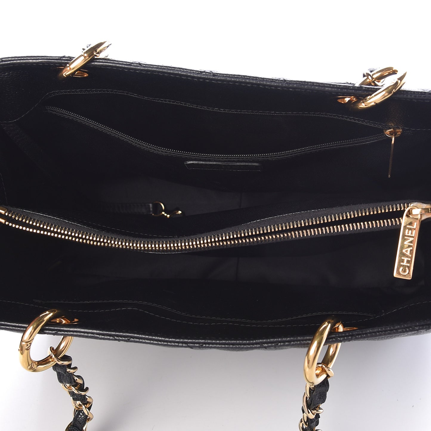 Caviar Quilted Grand Shopping Tote GST Black