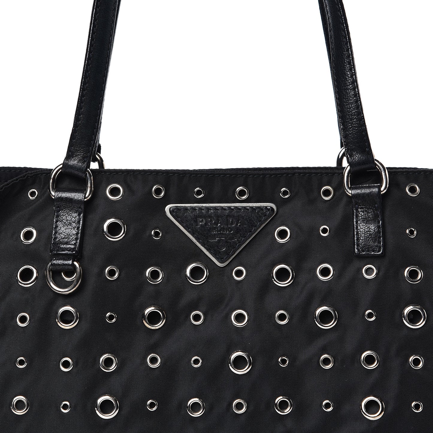 Nylon Metal Grommet Bag Black