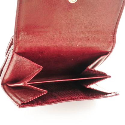 Chanel Caviar Timeless CC Compact Flap Wallet Dark Red 5 of 11