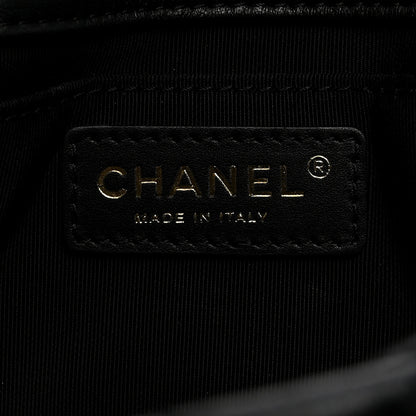 Chanel Lambskin Quilted Fold Up Again Clutch Black 6 of 8