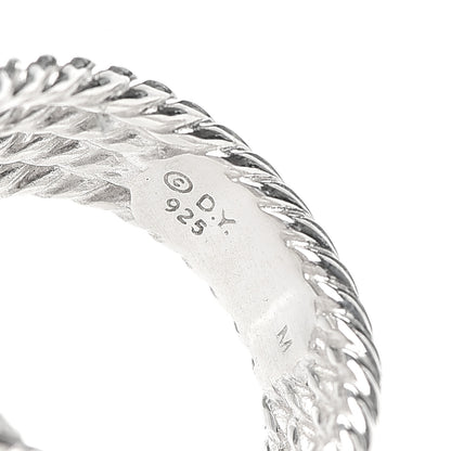 David Yurman Sterling Silver Diamond Confetti 4 Row Ring 50 5.5 4 of 4