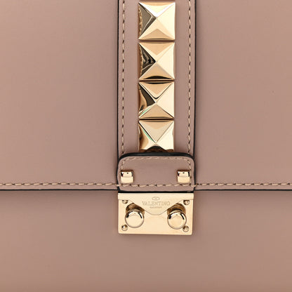 Valentino Garavani Vitello Medium Glam Lock Rockstud Flap Poudre 8 of 10