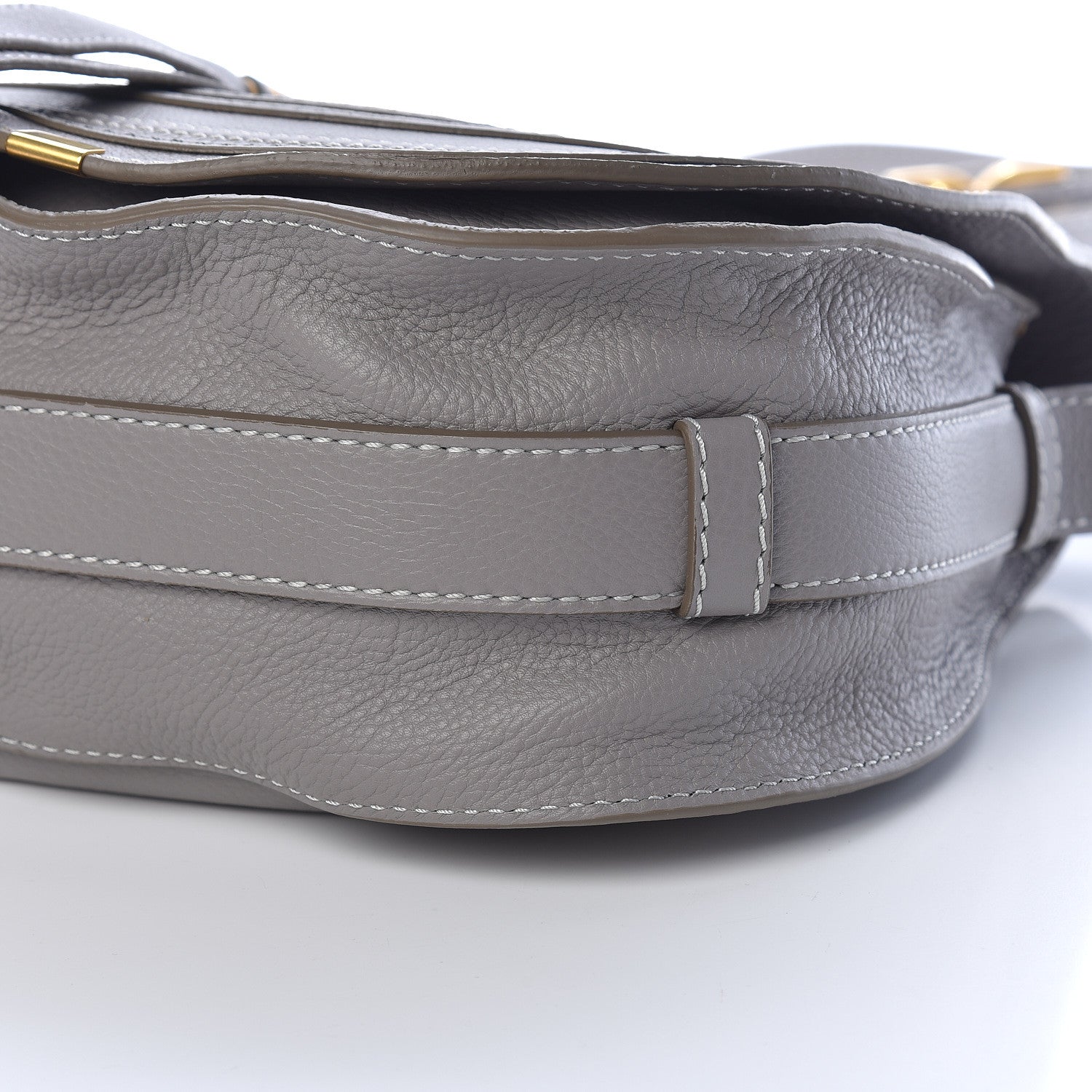 Chloe Calfskin Medium Marcie Round Crossbody Bag Cashmere Grey 6 of 13