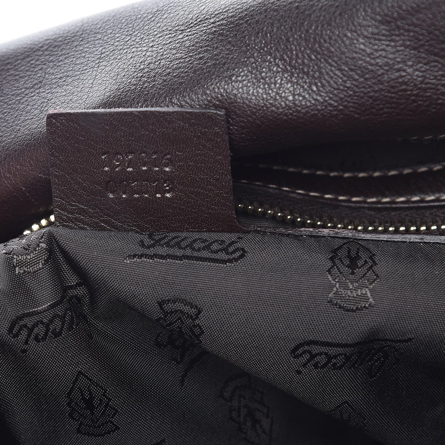Crystal Monogram Medium Hysteria Tote Dark Brown