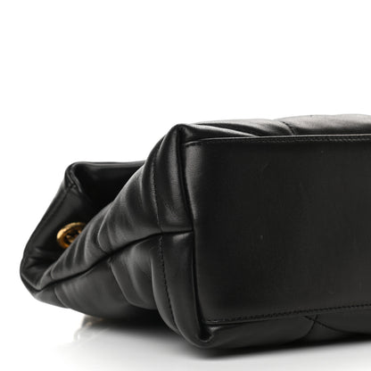 Saint Laurent Lambskin Quilted Small Loulou Puffer Monogram Chain Satchel Black 8 of 9