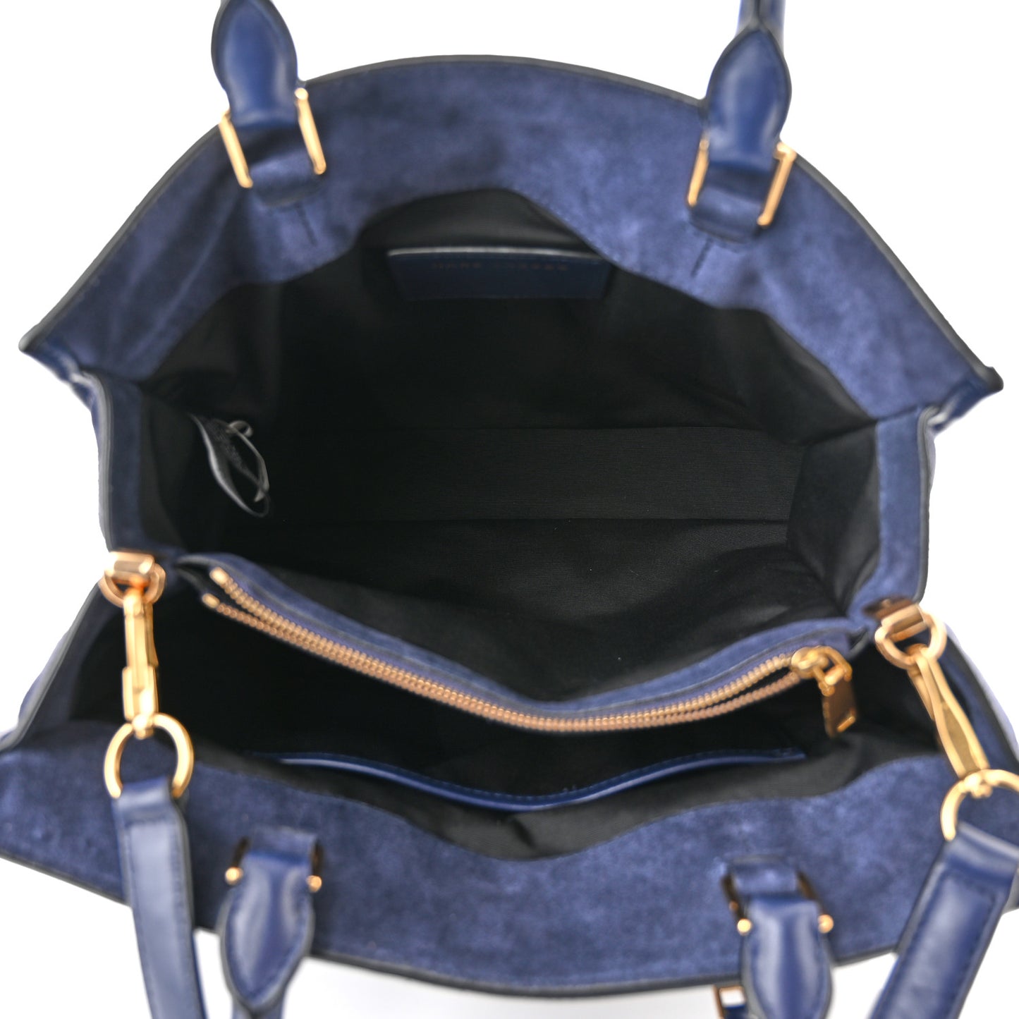 Suede Madison Tote Weekender Bag Midnight Blue