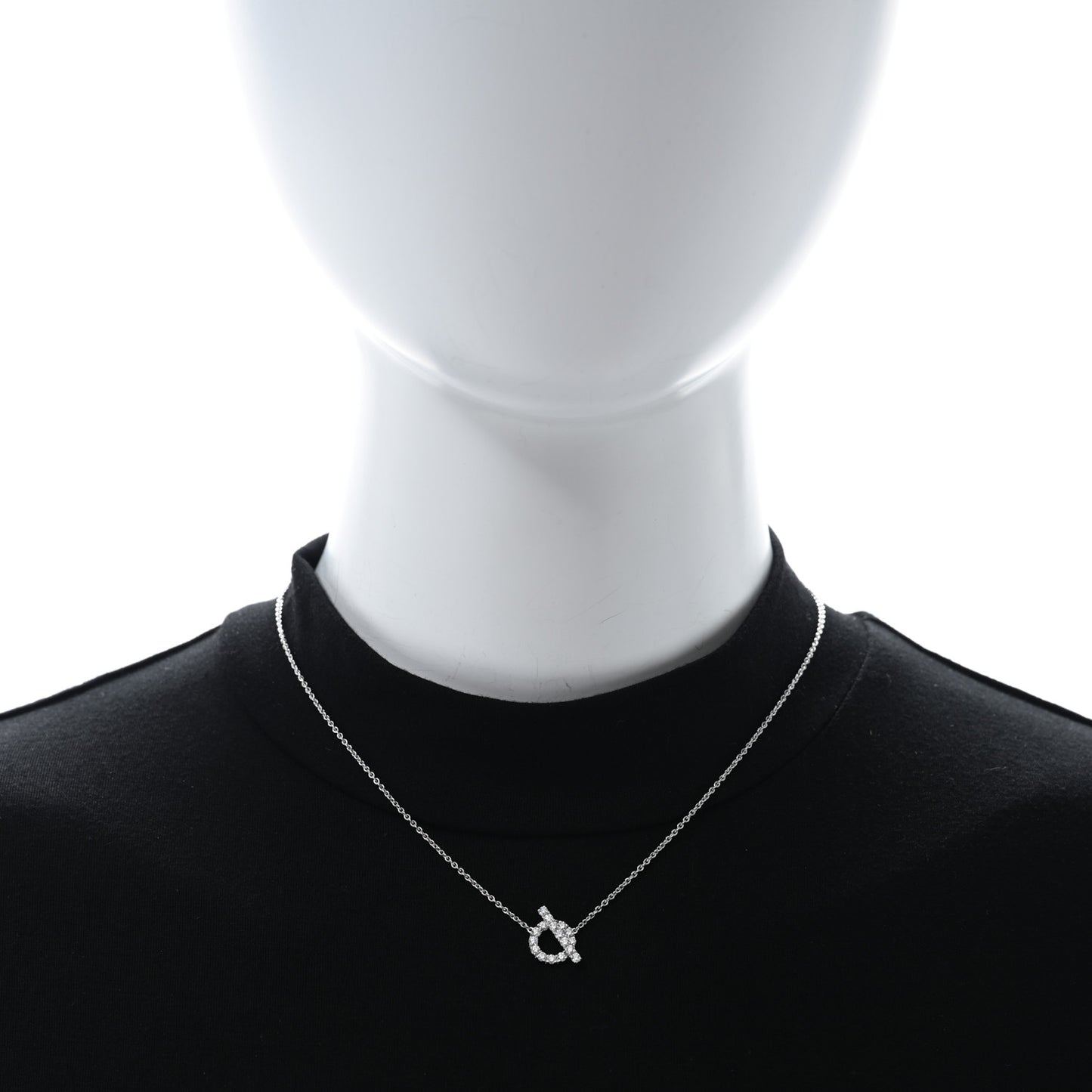 18K White Gold Diamond Finesse Pendant Necklace
