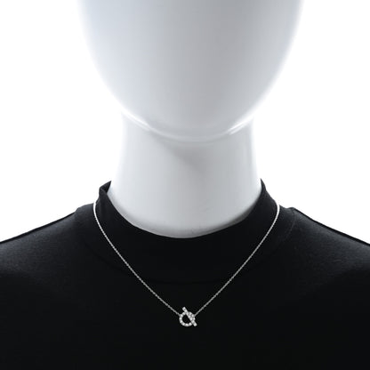 Hermes 18K White Gold Diamond Finesse Pendant Necklace 3 of 5