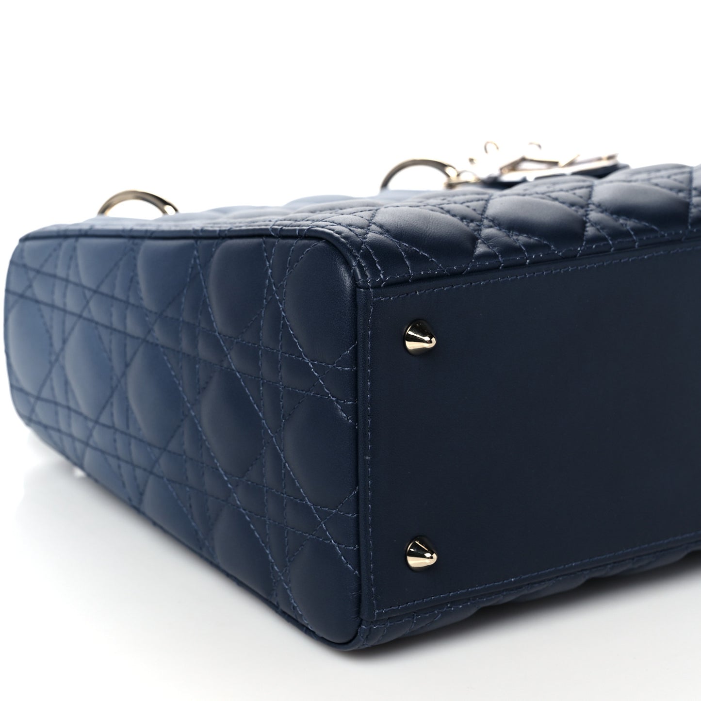 Lambskin Cannage Gradient Medium Lady Dior Blue