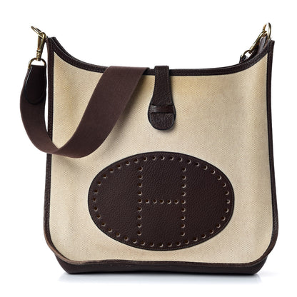 Hermes Toile Natural Barenia Evelyne GM Ebene 1 of 14