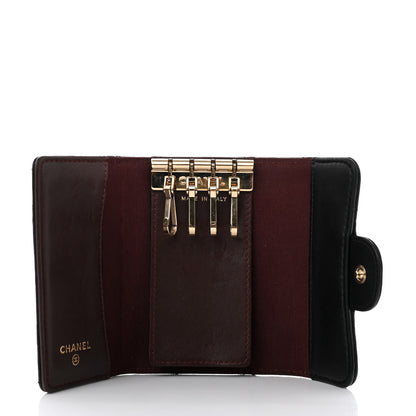 Chanel Lambskin Quilted 4 Key Holder Black 5 of 8