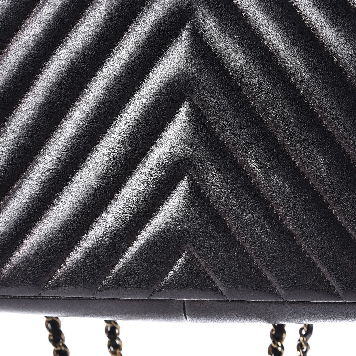 Chanel Lambskin Chevron Quilted Small Single Flap Black 9 of 15