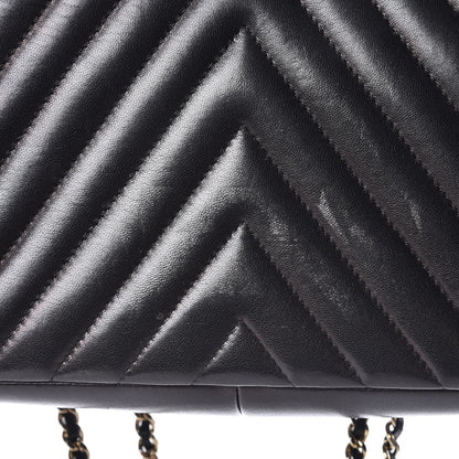 Chanel Lambskin Chevron Quilted Small Single Flap Black 9 of 15
