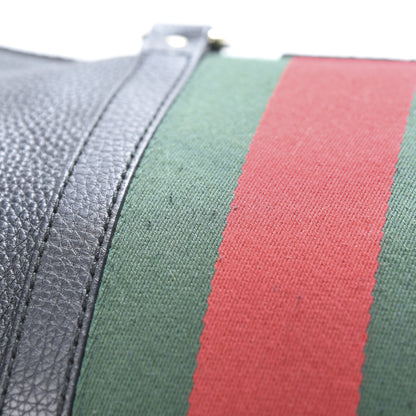 Gucci Calfskin Vintage Web Medium Boston Black 13 of 15