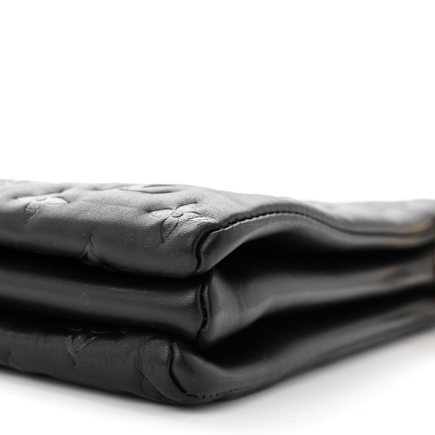 Louis Vuitton Lambskin Embossed Monogram Coussin MM Black 11 of 12