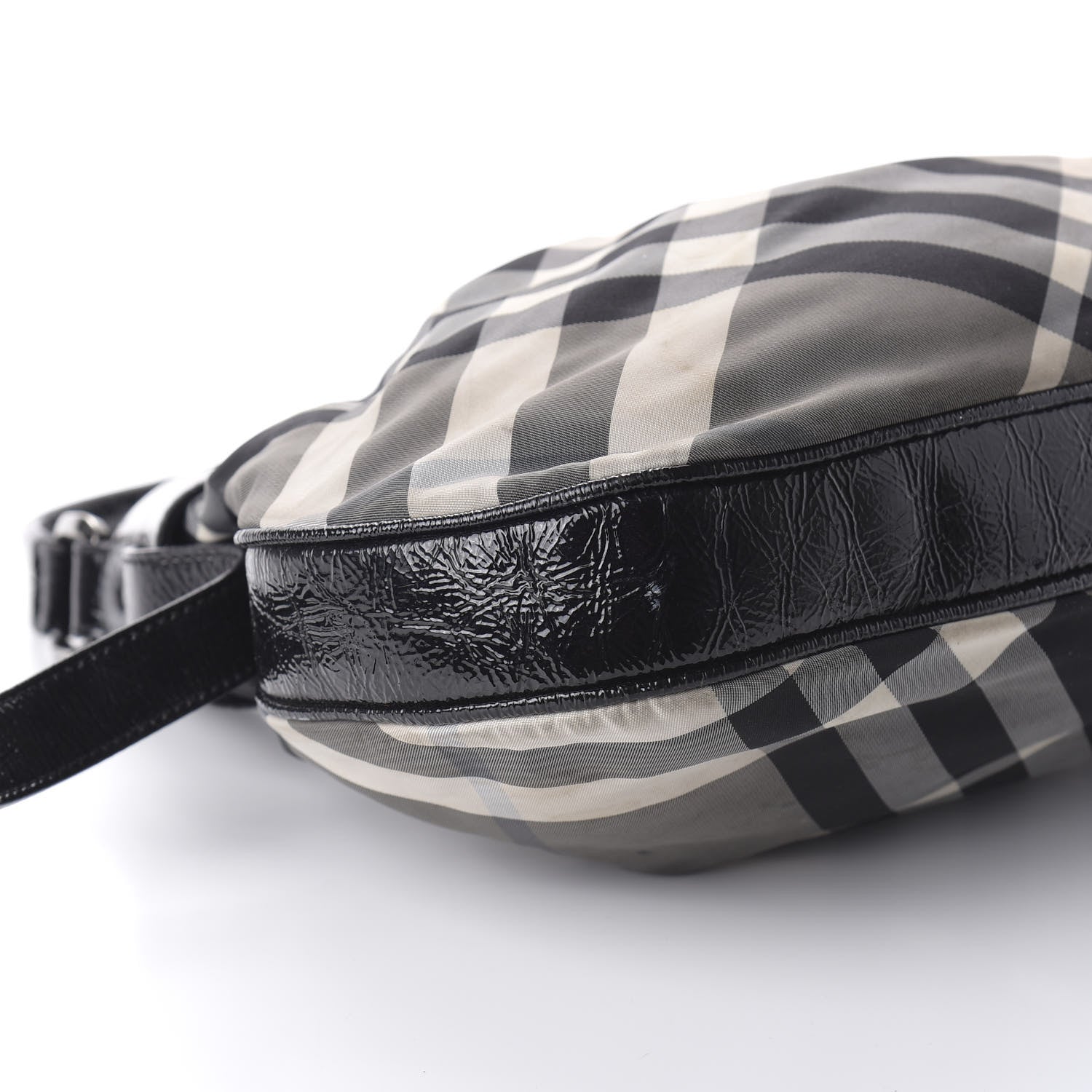 Burberry Beat Check Small Brooklyn Hobo Black 6 of 9