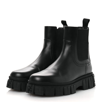 Fendi Calfskin Rubber Fendi Force Chelsea Boots 36 Black 4 of 11