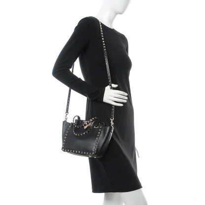 Valentino Garavani Vitello Mini Rockstud Tote Black 3 of 8
