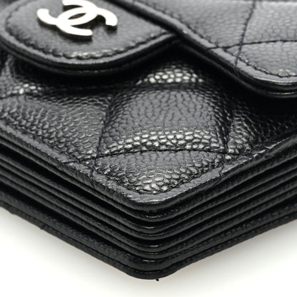 Chanel Caviar Quilted Flap Card Holder On Chain Black 9 of 9