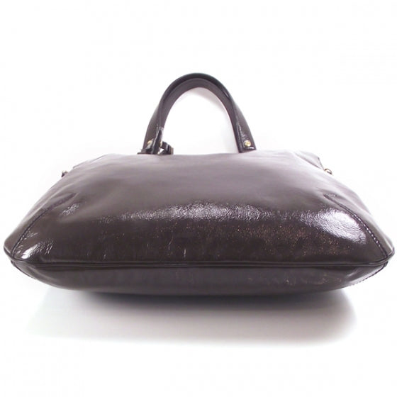 Saint Laurent Patent Tribute Tote Taupe 4 of 10