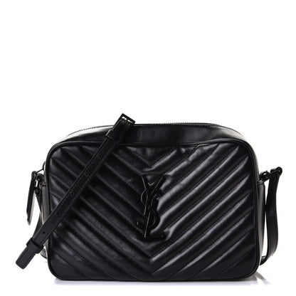 Saint Laurent Calfskin Matelasse Monogram Lou Camera Bag Black 1 of 6