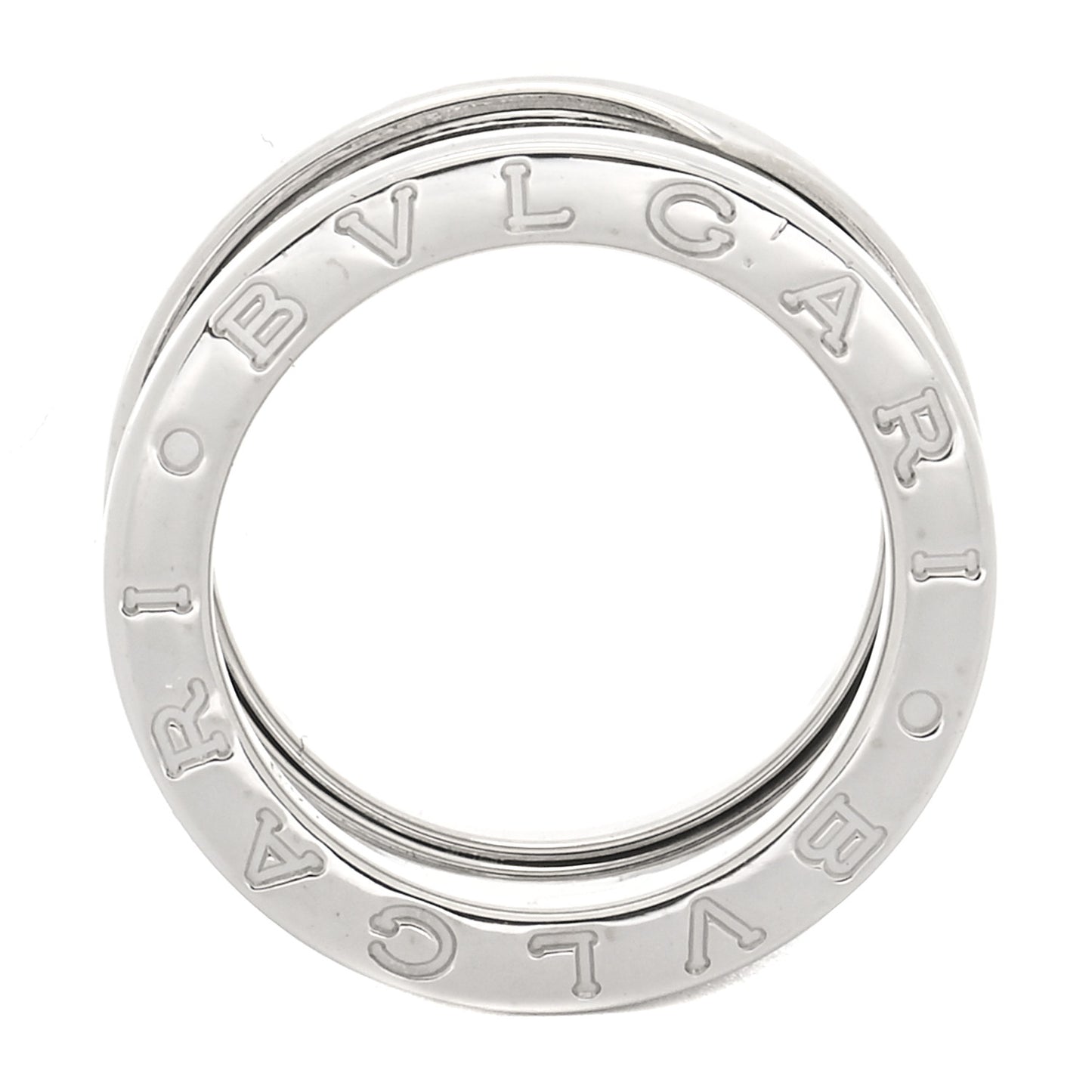 18K White Gold B.Zero1 Three-Band Ring 48 4.5
