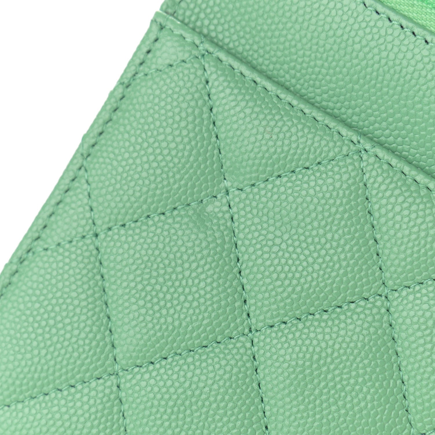 Chanel Caviar Quilted Wallet On Chain WOC Light Green 7 of 13