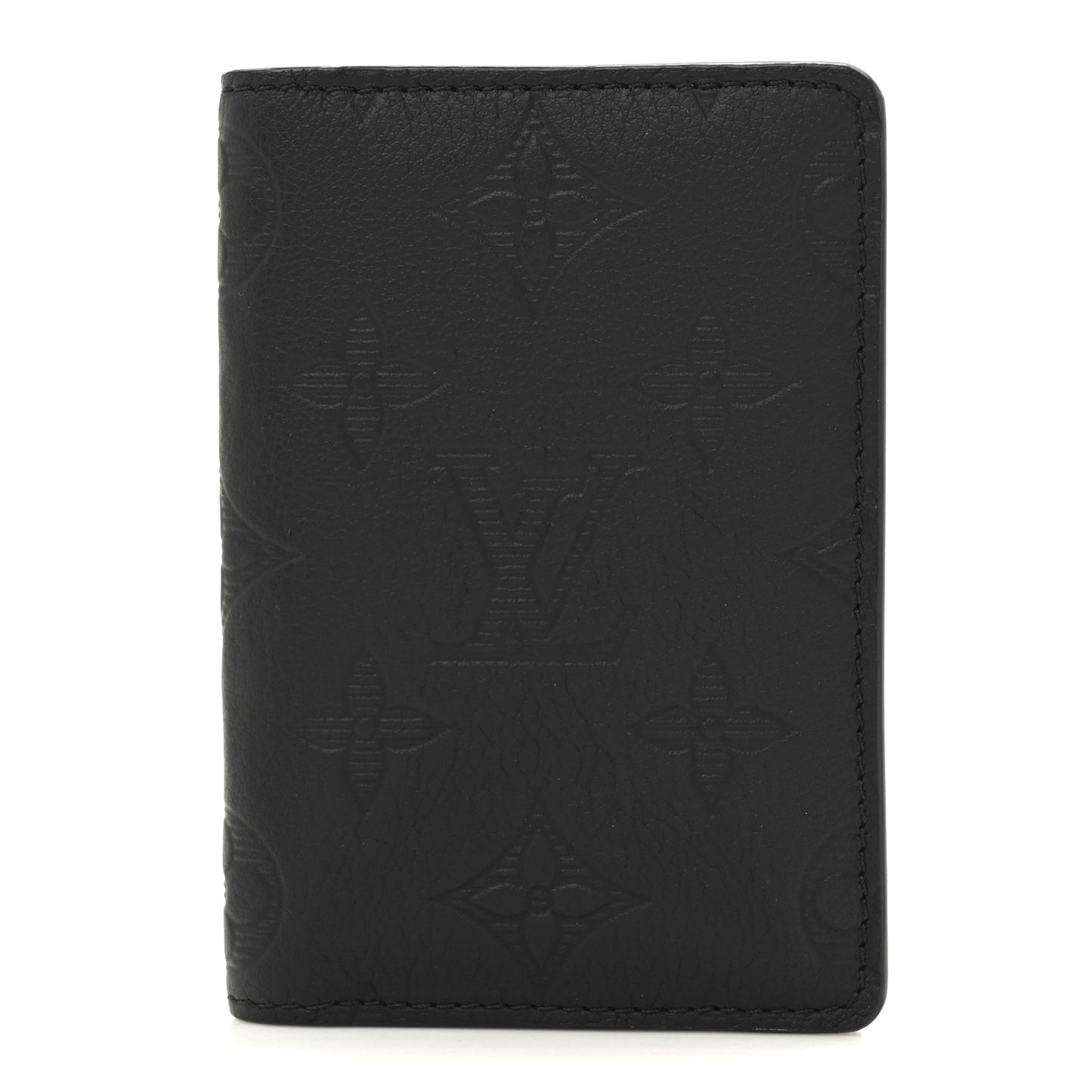 Calfskin Monogram Shadow Pocket Organizer Black