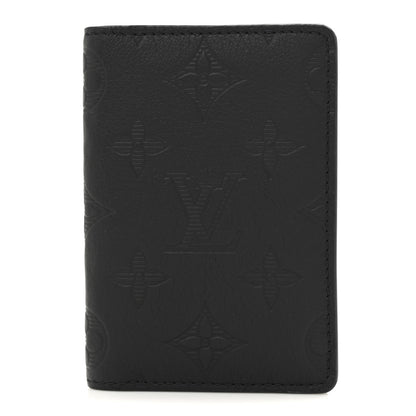 Louis Vuitton Calfskin Monogram Shadow Pocket Organizer Black 1 of 6